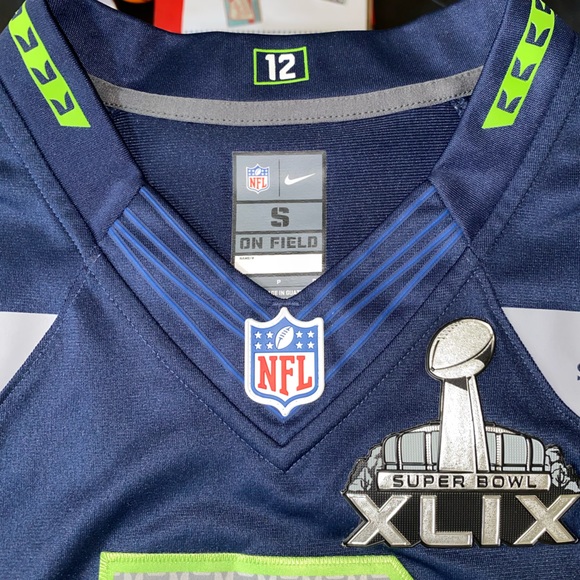 Seattle Seahawks Super Bowl XLIX #3 Russell Wilson NFL On Field Jersey | Size S - Picture 10 of 16